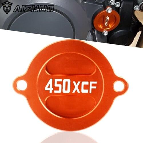 CNC Aluminum Motorcycle Engine Oil Filter Cap Oil Fuel Tank Cover For 450XCF 450 XCF 2013-2015 2014