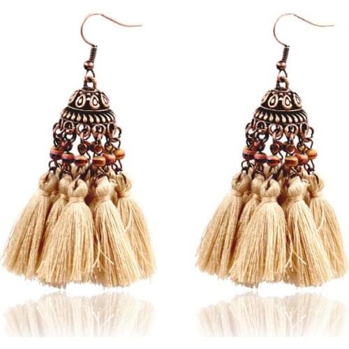 European And American Latest Earrings Elegant L long Tassel Earrings