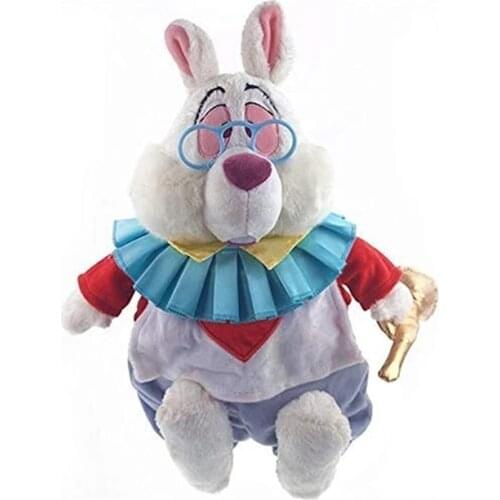 35cm Original Disney Alice in Wonderland White Rabbit Cartoon Cute Stuffed Plush Toy Doll Children Birthday Stuffed Bunny Large