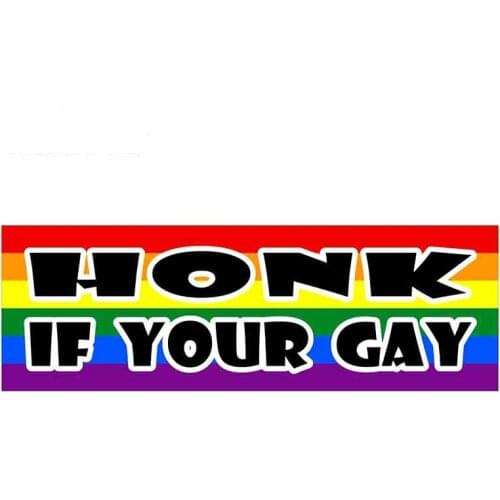 Fuzhen Boutique Decals Exterior Accessories Creative Honk If Your Gay LGBT Lesbian Sign Car Stickers Motorcycle PVC Decal