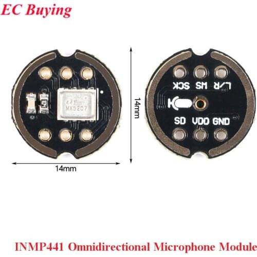 INMP441 Omnidirectional Microphone Module I2S Interface MEMS for ESP32 Mini High Precision Low Power Sensor Ultra Small Volume