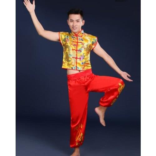 Chinese Lion dance Man dance costume Acrobatic dance costumes Folk