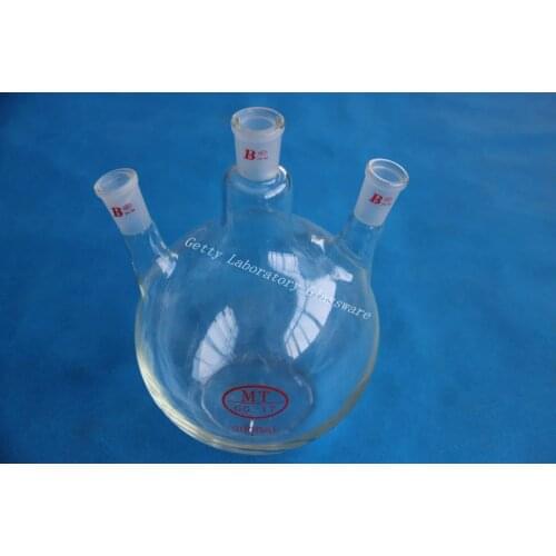 3000ml 3Litre 3-neck flat bottom flask with 24/40 joint,borosilicate glass 3.3