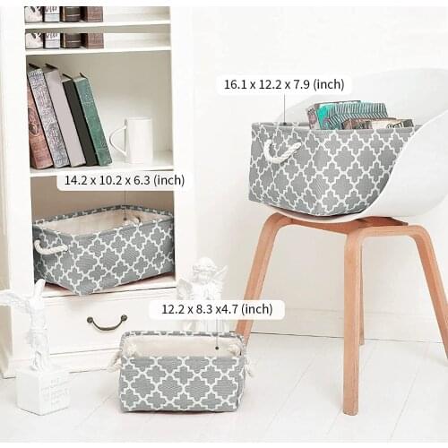 Storage Box Basket Organizer For Toys Cloth Living Room Laundry Portable Decorative Collapsible Storage Canvas Bathroom Closet