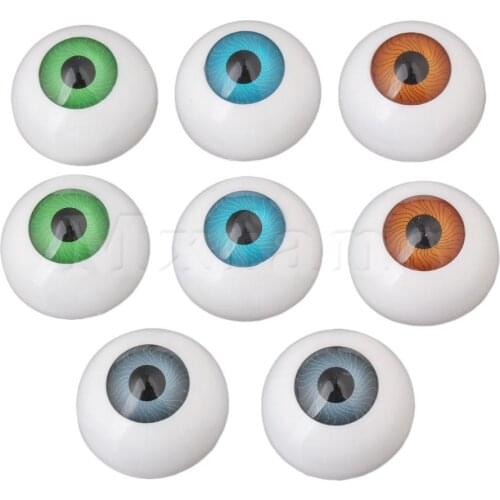 Mxfans 8X Acrylic Plastic Bear 26mm Puppet Eyeball Doll Making Half Round Exquisite