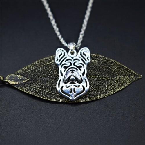 Elfin Wholesale Trendy French Bulldog Necklaces Gold Color Silver Color Bulldog Jewellery Pendant Necklaces Women Men Jewellery