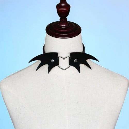 Personality fashion angel love wings hollow love peach necklace neckline button adjustable neck wear