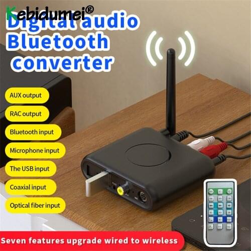 Hot Multifunctional Bluetooth Audio Adapter 1real usb mp3 adapter bluetooth receiver Optical Fiber Coaxial Digital to Analog