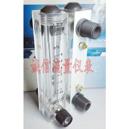 Adjustable Gas Panel Flowmeter 0.6-6m3/h LZT-15T Adjustable Air Flowmeter