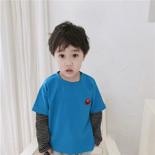 Girls shirt spring and autumn 2019 new small and medium-sized girls bottoming shirt explosion models cotton cartoon sesame stree