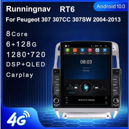Runningnav For Peugeot 307 307CC 307SW 2004-2013 Tesla Type Android Car Radio Multimedia Video Player Navigation GPS