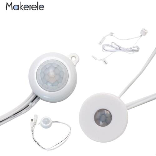 12V LED PIR Infrared Ray Motion Sensor Body Touch Switch Auto Intelligent Light Lamp On Off Detector Switch With Light Control