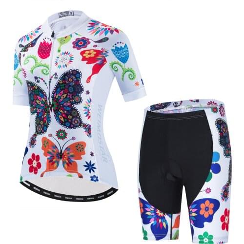 Weimostar Pro Team Cycling Jersey Set Women Summer Bike Clothes MTB Ropa Ciclismo Bicycle Uniforme Maillot Quick Dry 5D Padded