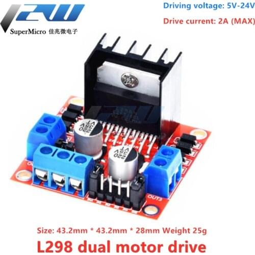 1pcs L298N Motor Controller DC Board Dual H-Bridge Stepper Robot Motor Control and Drive Module for Arduin o Smart Car