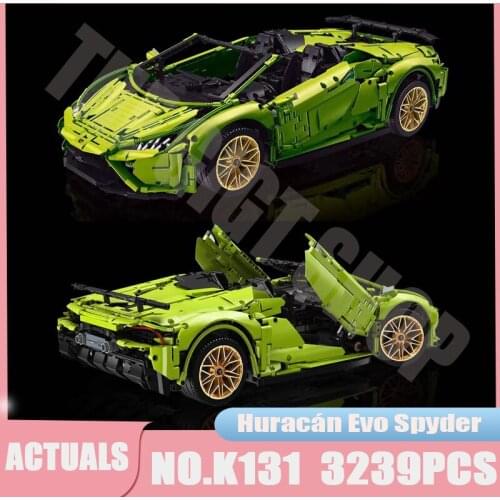 Technical Lamborghini Huracan Evo Spyder Car MOC Roadster Model 42115 Building Blocks Educational Toys Children Gifts K131