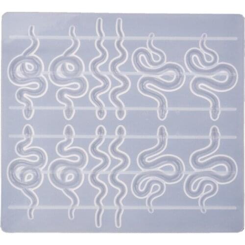 Snake Shape Earrings Silicone Mould Epoxy Resin Mold DIY Handmade Making Craft Keychain Pendant