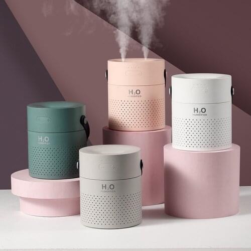 1.1L Ultrasonic Air Humidifier Dual Spray USB Rechargeable Wireless Aroma Diffuser Color Light Fogger Soothing Light Home Decor