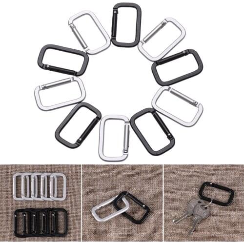 1PC New Aluminum Alloy Plated Gate Spring Oval Ring Buckle Clip Carabiner Purses Handbags Oval Push Trigger Snap Hooks Accessory