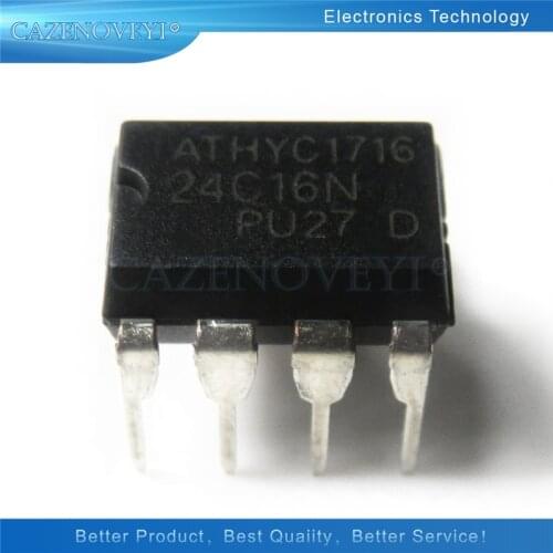 10pcs/lot AT24C16-PU27 AT24C16 24C16 DIP-8 In Stock