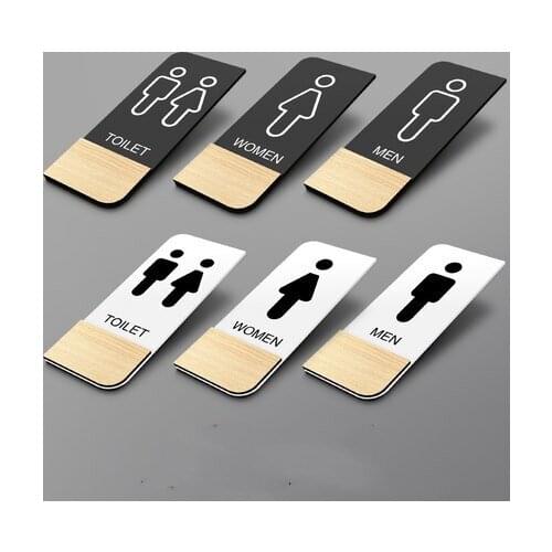 10x25cm door sign Acrylic sticker for men and women / bathroom / Hotel / new office plate