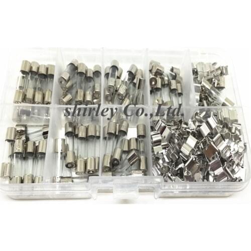 120PCS/LOT 5*20 Fast Glass Fuses Kit In Box 5x20MM 1A 2A 3A 5A 6A 8A 10A 15A/250V+ Box Insurance Tube Package Quality