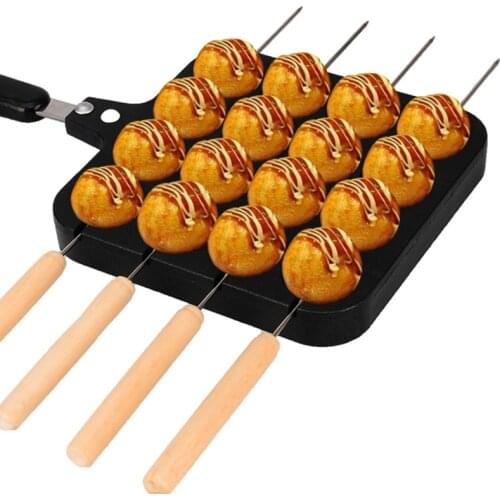 16 Holes Aluminum Takoyaki Maker Grill Pan Octopus Ball Plate Home Cooking Baking Forms Mold Tray Baking Kitchen Tools