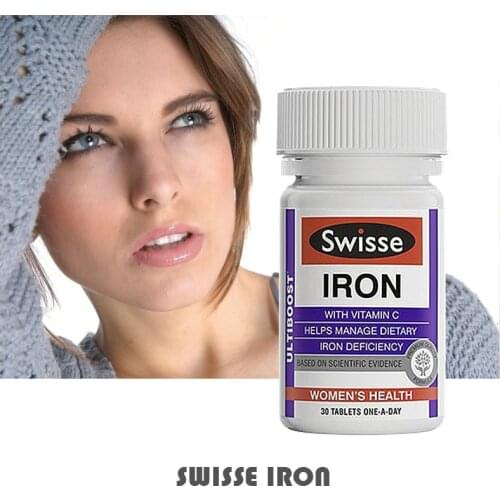 2PCS Australia Swisse Ultiboost Iron Supplement Management of Dietary Iron Deficiency suitable for Vegetarians During pregnancy