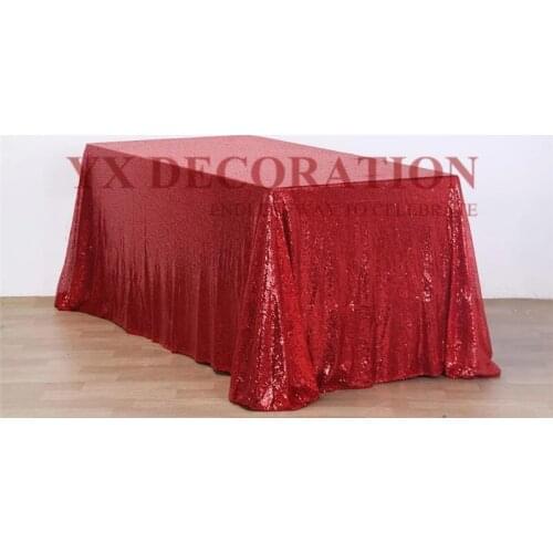 Elegant Sequin Tablecloth Glitter Round Rectangular Table Cloth For Wedding Decoration Party Banquet Home Decor Support Custom