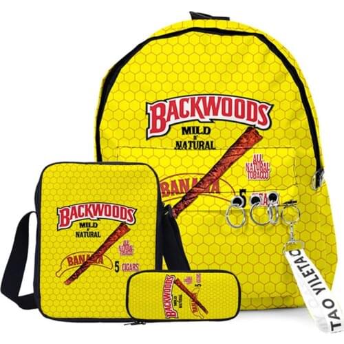 Funny Foods Backwoods Honey Berry Waterproof children backpacks set kids school bag girls school backpacks 3 pcs Schoolbags