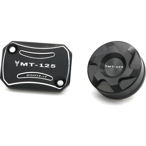 For YAMAHA MT125 MT 125 MT-125 2014-2018 Motorcycle Accessories Front Rear Brake Master Cylinder Fluid Reservoir Cover Cap CNC