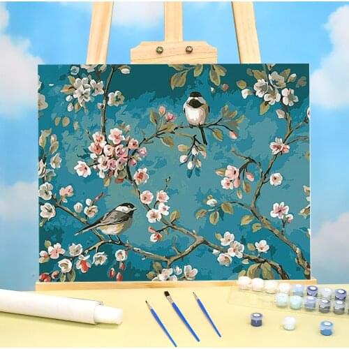 Flowers Coloring By Numbers Painting Complete Kit Acrylic Paints 40*50 Oil Painting Home Decor Crafts For Adults Art