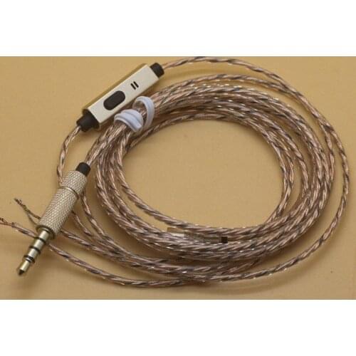 Diy earphone cable with mic 1.25meters fasion