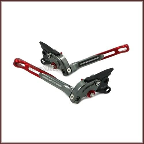 For Aprilia DORSODURO 1200 2011-2013 2012 Motorcycle Accessories Folding Extendable Adjustable Brakes Clutch Lever Black+Red CNC