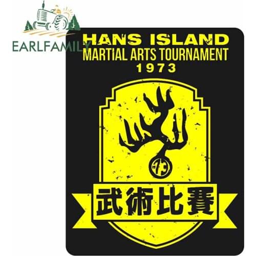 EARLFAMILY 13cm x 10cm for Bruce Lee Martial Arts Competition VAN Car Stickers Personality RV Cartoon Decal Laptop Car Styling