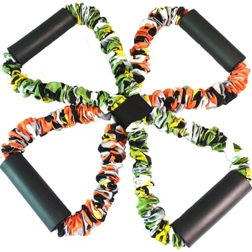 8-type Resistance Bands Yoga Pull Rope Camouflage Anti Pull Tension Belt Shoulder Open Chest Developer
