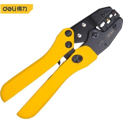 Deli Crimping Tools Pliers For 0.5-1.5 2.5 4 6 of Insulated Car Auto Terminals Connectors Crimping Plier Wire Electrician Tools
