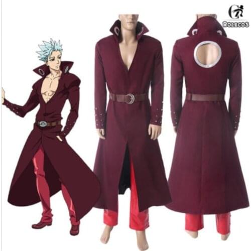 Anime The Seven Deadly Sins Foxs Sin of Coat Pant Outfit Greed Ban Cosplay Costume Full Set Suit