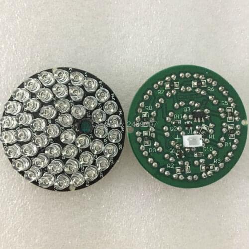 Lihmsek 10pcs F5 48pcs LEDs 940nm IR infrared Lights LED Board for Dome type CCTV IR Illuminator Lamp, No red exposure at night