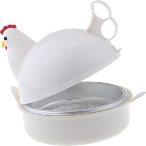 Cute Chicken Shaped Egg Boiler Steamer Microwave Cooking Tool Home Accessory