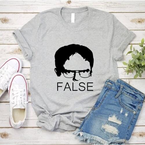 The Office Dwight Schrute False Tshirt Funny Dwight Graphic Tees Summer Short Sleeve Shirt