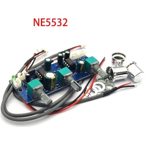 NE5532 Super Bass Preamp Board DC10-24V Dual Channel Single Power Low Pass Filter Board Preamp Board