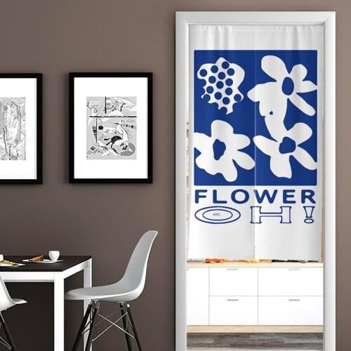 Nordic Art Door Curtain Kitchen Bedroom Bathroom Decorative Curtain Porch Half Curtain Feng Shui Curtain Noren