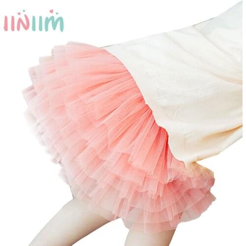 Princess Clothes Toddler Baby Girls Summer Clothing Children Tutu Miniskirt Elastic Waistband Solid Color Mesh Skirt