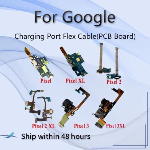 Charging Port PCB Board For Google Pixel Pixel XL 2 2 XL 3 3XL Charging Port Flex Cable Ribbon Replacement With Microphone USB