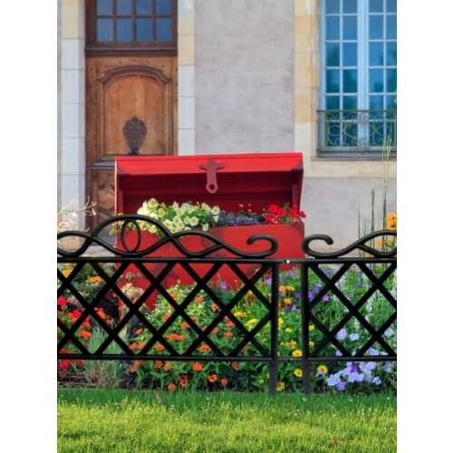 Plastic Folding Landscape Garden Patio Border Edging Lawn Durable Garden Fence Border Outdoor Garden Backyard Grounding Fence