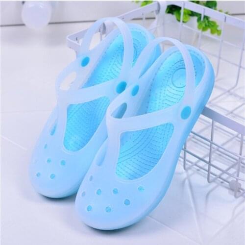 Summer Shoes woman Womens Sandals Nurse Flat Gel Shoes Maternity Shoes Beach Shoes Thicken Home Slippers Women