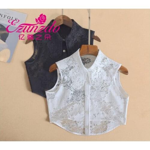 Detachable Fake Collar Ruffles Lapel Shawl Shoulder Wrap Bow Tie False Collar Shirt Fake Collar for Women Detachable Fake Shirt