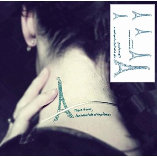SHNAPIGN 25 Style Mini Temporary Tattoo Body Art, Eiffel Tower Designs, Flash Tattoo Sticker Keep 3-5 days Waterproof 10.5*6cm