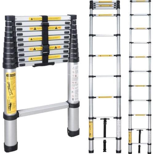 EN131 14.5ft4.4mTelescoping Ladder Folding Ladders Aluminum Multi Purpose Household Thickening Extension Ladder