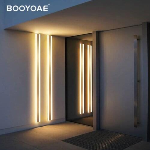 LED Outdoor Wall Light Long Wall Light Modern Waterproof IP65 Porch Garden Balcony Gold Wall Lamp terrace Decoration Lighting